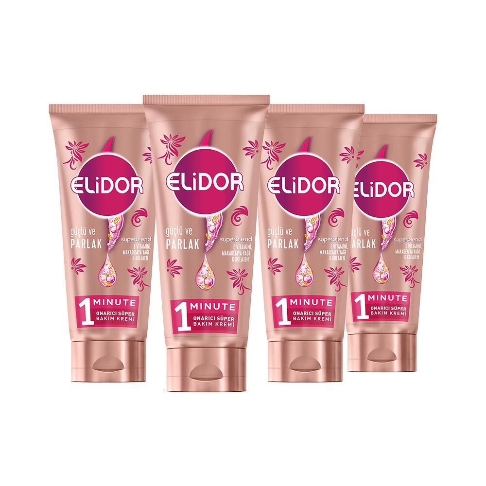 Elidor Superblend Güçlü ve Parlak Süper Bakım Kremi 170 ml x 4