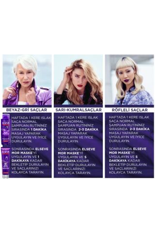 Elseve L'oréal Paris Turunculaşma Karşıtı Mor Maske 150 Ml