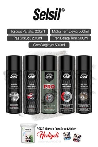 Selsil Araba Temizleme Paketi 5'li ve Rosie