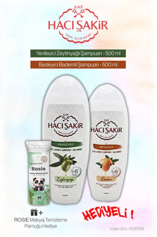 Hacı Şakir 2 si 1 Arada Şampuan Bademli ve Zeytinyağlı, Rosie Pamuk