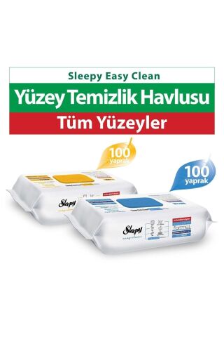 Sleepy Easy Clean Arap Sabunu ve Çamaşır Suyu Katkılı Yüzey Temizlik Havlusu