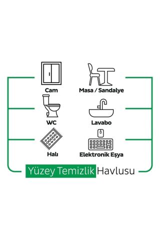 Sleepy Easy Clean Arap Sabunu ve Çamaşır Suyu Katkılı Yüzey Temizlik Havlusu