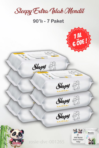7 AL 6 ÖDE Sleepy Extra 90'lı Islak Bebek Havlusu ve ROSIE