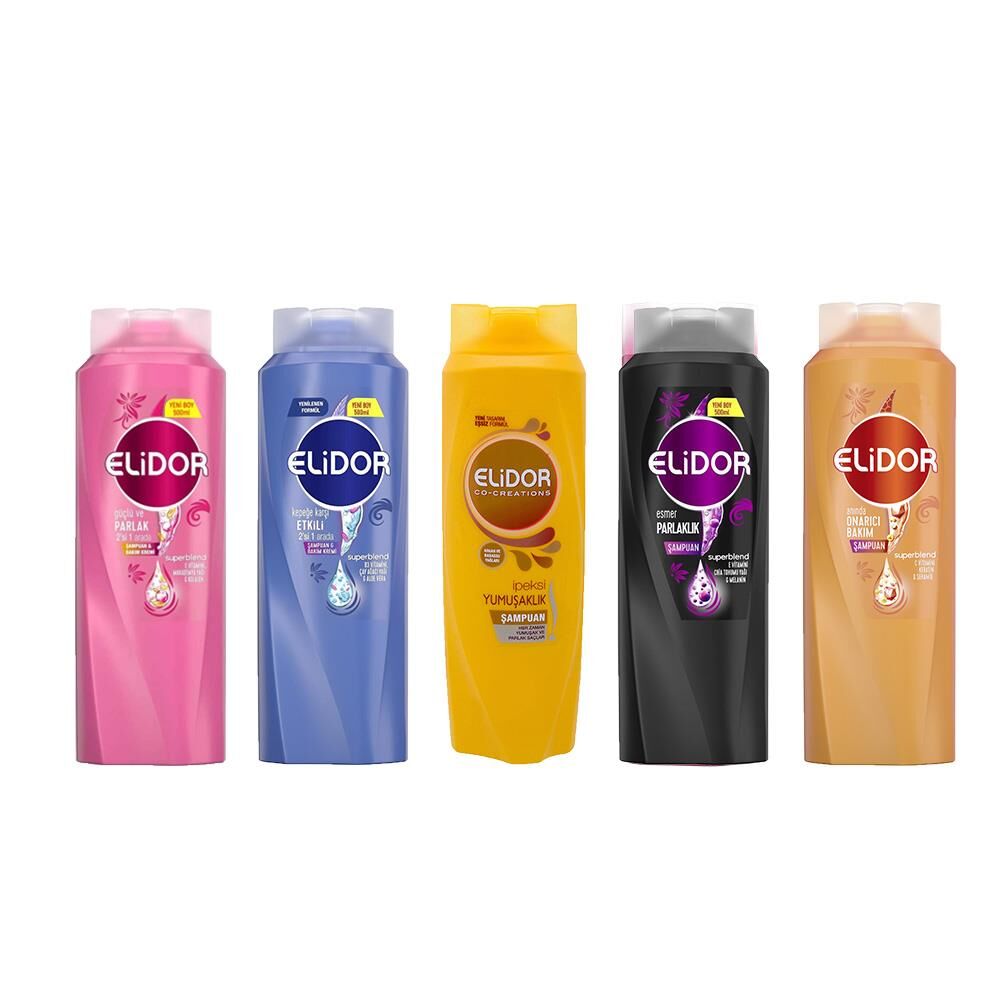 Elidor Superblend Şampuan ve Saç Kremi Güçlü Parlak, Kepeğe Karşı Etkili, Şampuan İpeksi Yumuşaklık, Esmper Parlaklık ve Anında Onarıcı Bakım