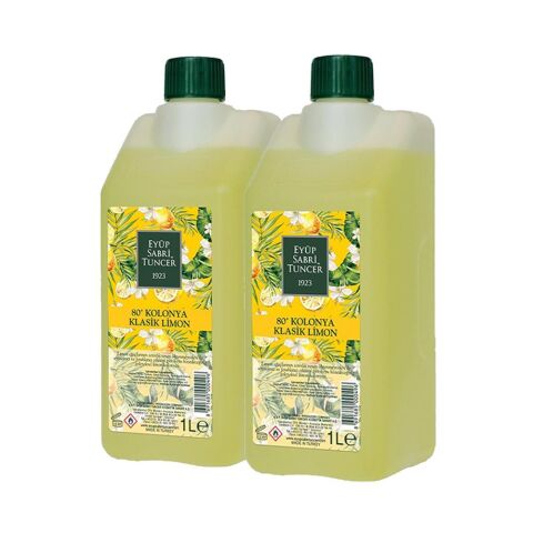 Eyüp Sabri Tuncer Klasik Limon Kolonyası Yedek Şişe 1 Litre x 2 Adet
