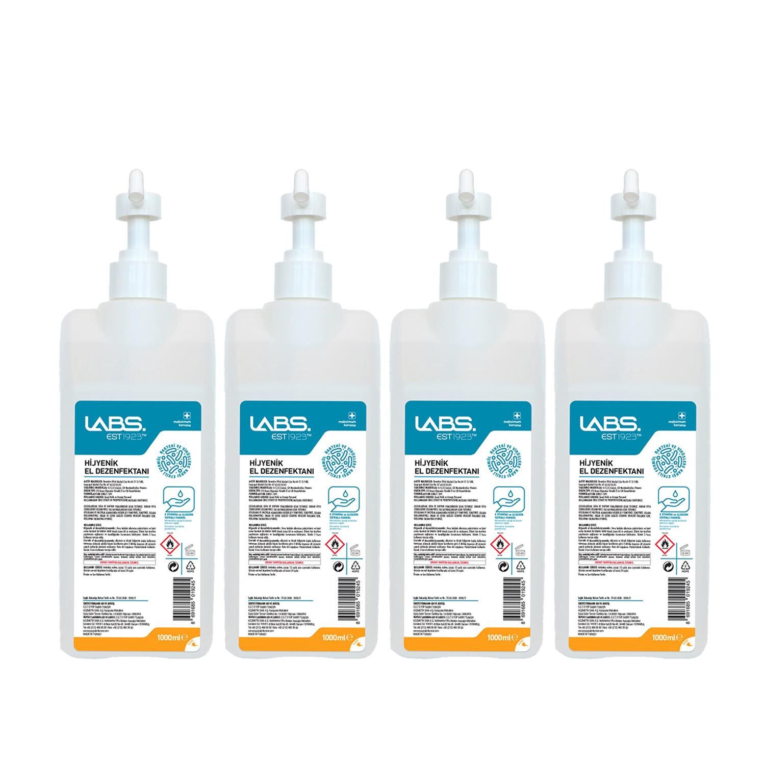 Eyüp Sabri Tuncer Labs Dezenfektan Sprey Başlık 1 Lt x 4 Adet