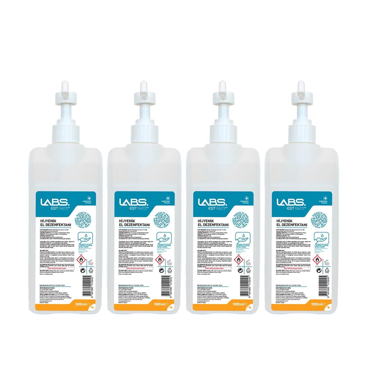 Eyüp Sabri Tuncer Labs Dezenfektan Sprey Başlık 1 Lt x 4 Adet