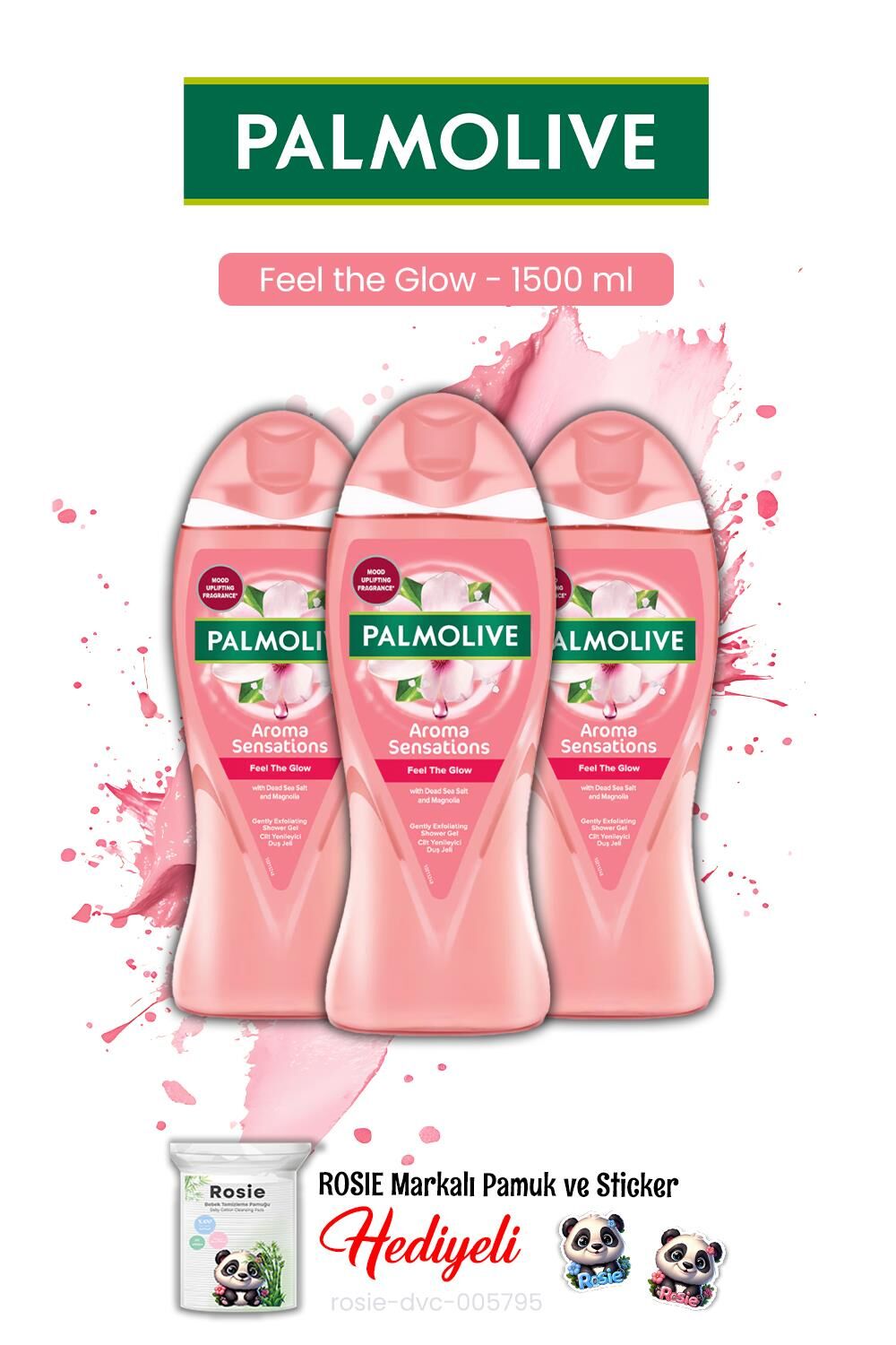Palmolive 3'lü 500 ml Feel The Glow Manolya Özlü ve Rosie Hediye