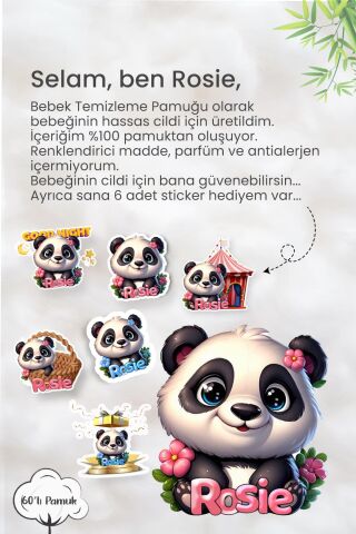 Sleepy Beyaz Sabun Kokulu 90'lı Islak Havlu ve ROSIE