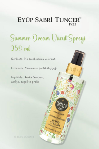 3 Adet Eyüp Sabri Tuncer Body Splash Summer Dream 250 ml ve ROSIE 60'lı Pamuk