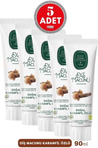 Eyüp Sabri Tuncer Diş Macunu Karanfil Özlü 90 ml x 5 Adet