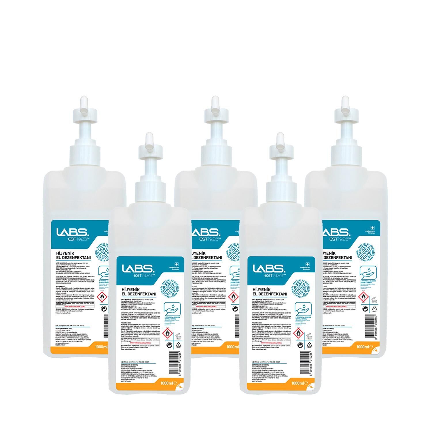 Eyüp Sabri Tuncer Labs Dezenfektan Sprey Başlık 1 Lt x 5 Adet