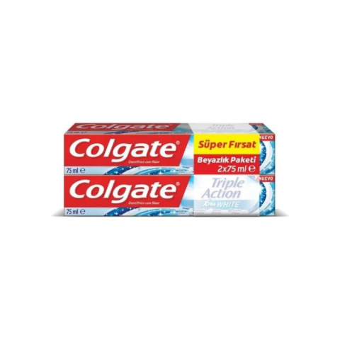 Colgate Triple Action Extra White Diş Macunu 2 x 75 ml