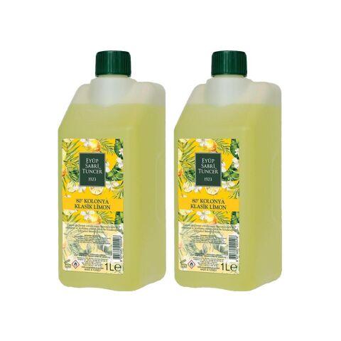 Eyüp Sabri Tuncer Klasik Limon Kolonyası Yedek Şişe 1 Lt x 2 Adet