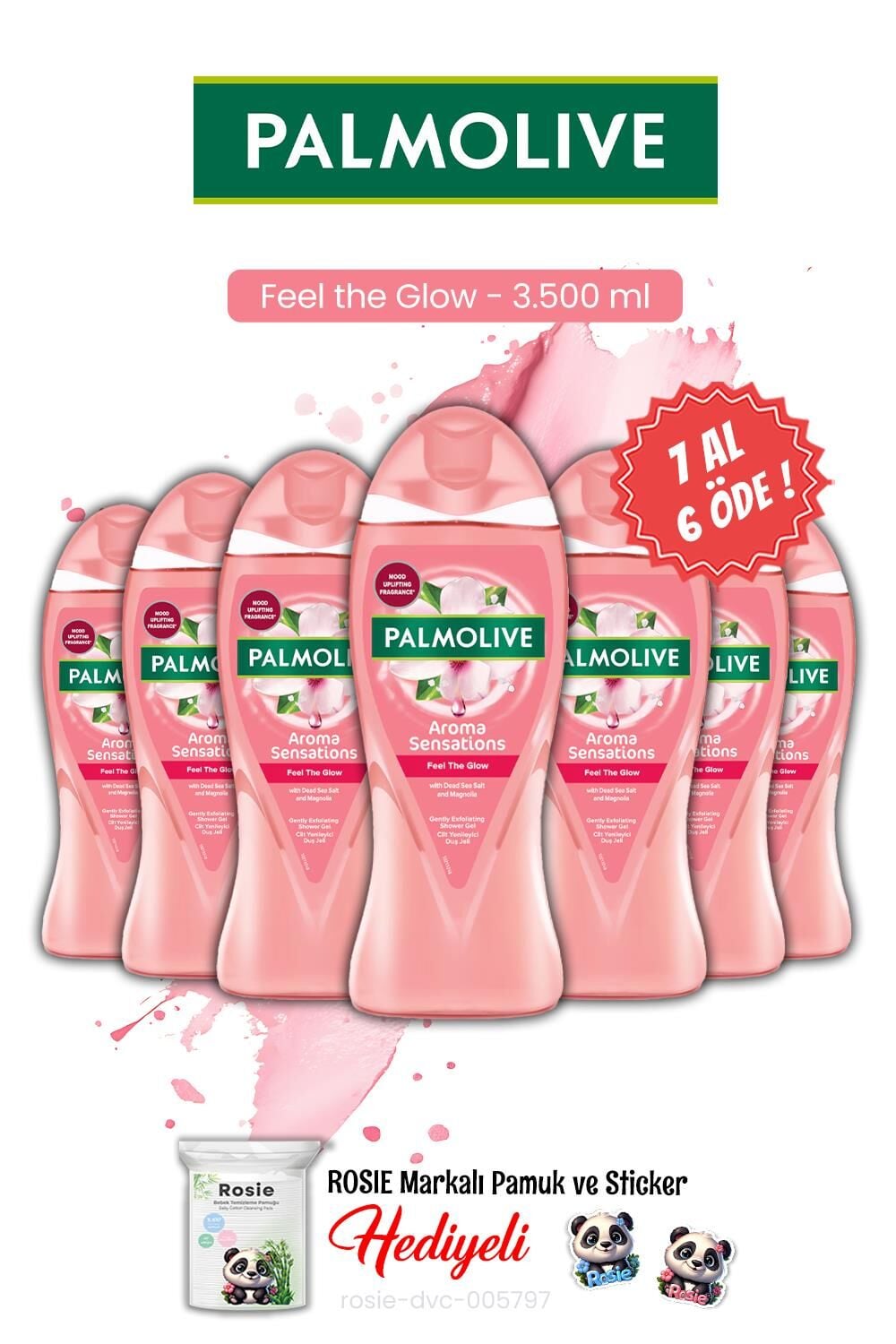 Palmolive 7 AL 6 ÖDE, 500 ml Feel The Glow Manolya Özlü ve Rosie Hediye