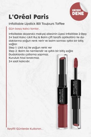 Loreal Paris Infaillable Lipstick 801 Toujours Toffee