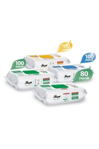 Easy Clean Beyaz Sabun+Çamaşır Suyu+Arap Sabunu Katkılı+Mopa Uyumlu 3X100+80 (380 Yaprak)