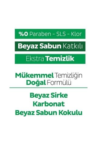 Easy Clean Beyaz Sabun+Çamaşır Suyu+Arap Sabunu Katkılı+Mopa Uyumlu 3X100+80 (380 Yaprak)