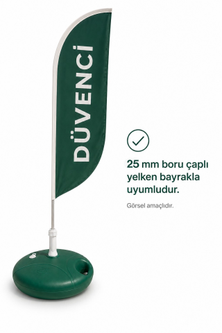 Yeşil Yuvarlak Şemsiye Bidonu 20 Litre
