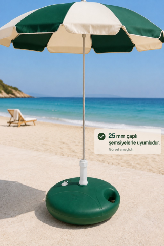 Yeşil Yuvarlak Şemsiye Bidonu 20 Litre