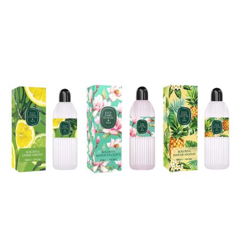 Eyüp Sabri Tuncer Kolonya Çeşme Limonu, Manolya Çiçeği ve Hawaii Ananas Pet Şişe 400 ml