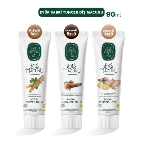 Eyüp Sabri Tuncer Diş Macunu Misvak, Karanfil ve Zencefil 90 ml