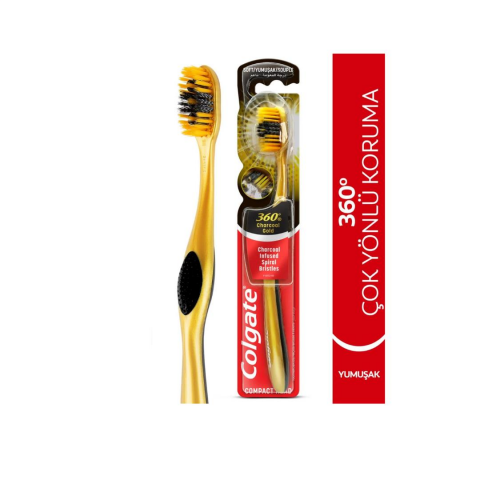 Colgate 360 Charcoal Gold Çok Yönlü Koruma Yumuşak Diş Fırçası