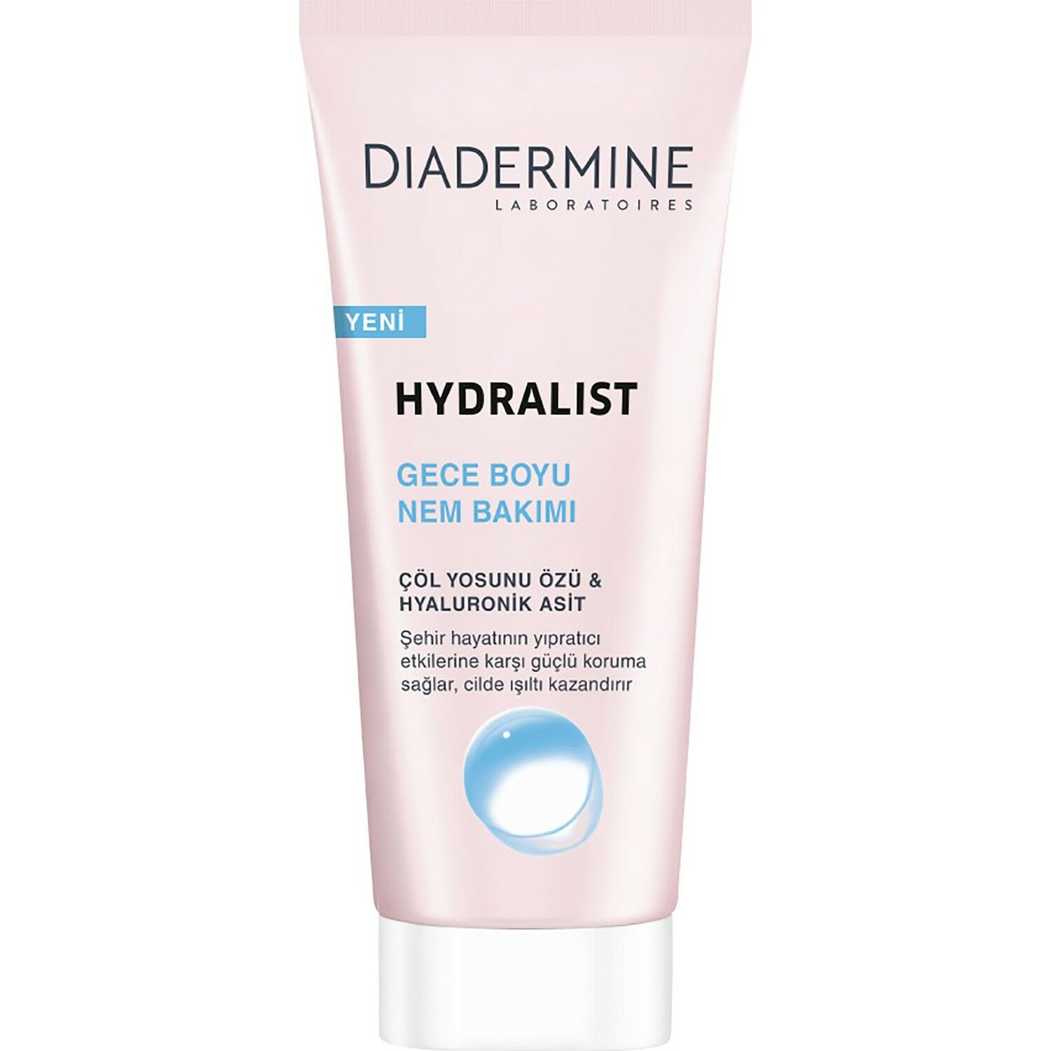 Diadermine Hydralist Gece Boyu Nem Bakımı Çöl Yosunu Özü & Hyaluronik Asit 100 ml