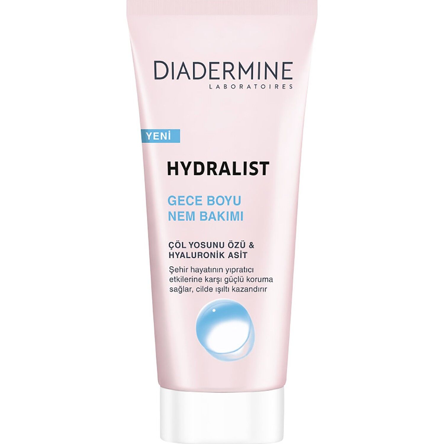 Diadermine Hydralist Gece Boyu Nem Bakımı Çöl Yosunu Özü & Hyaluronik Asit 100 ml
