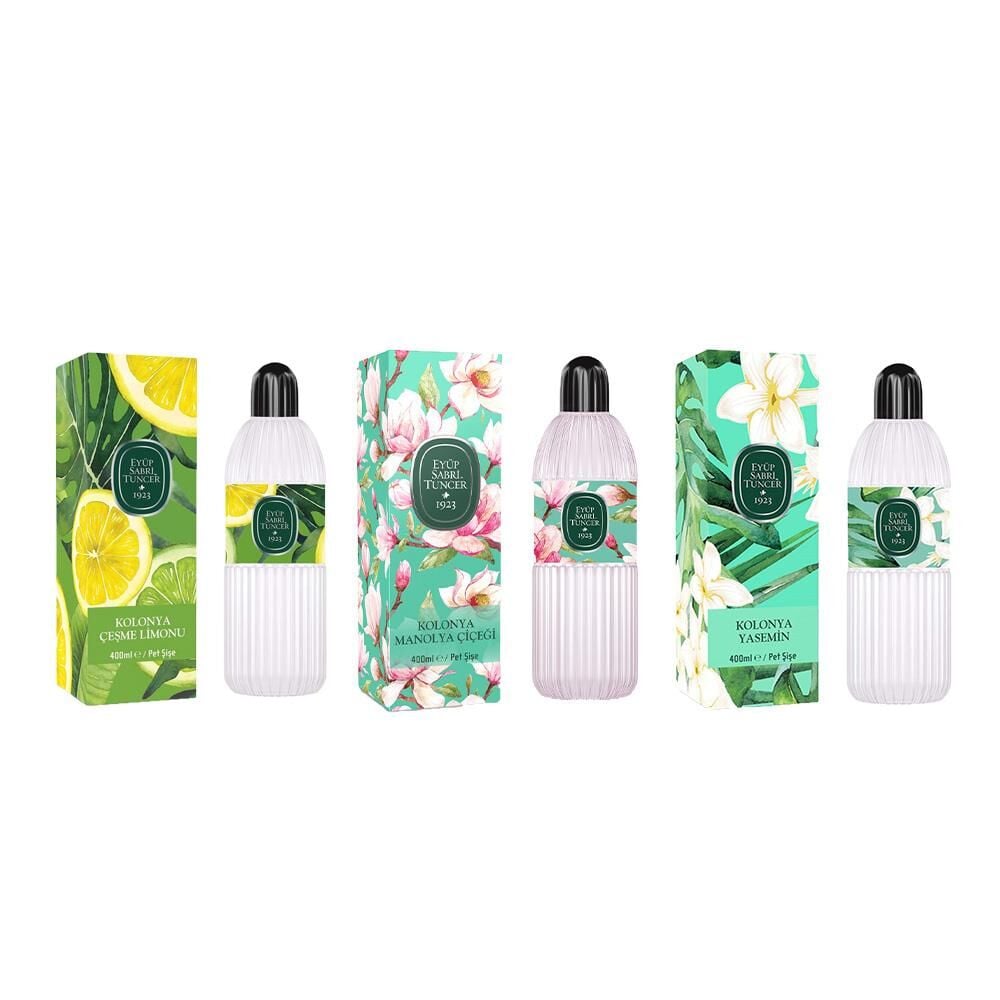 Eyüp Sabri Tuncer Kolonya Çeşme Limonu, Manolya Çiçeği ve Yasemin Pet Şişe 400 ml