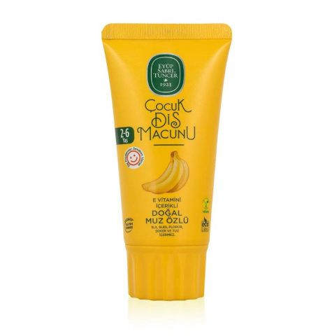 Eyüp Sabri Tuncer Doğal Muz Özlü 2-6 Yaş Çocuk Diş Macunu 60 ml