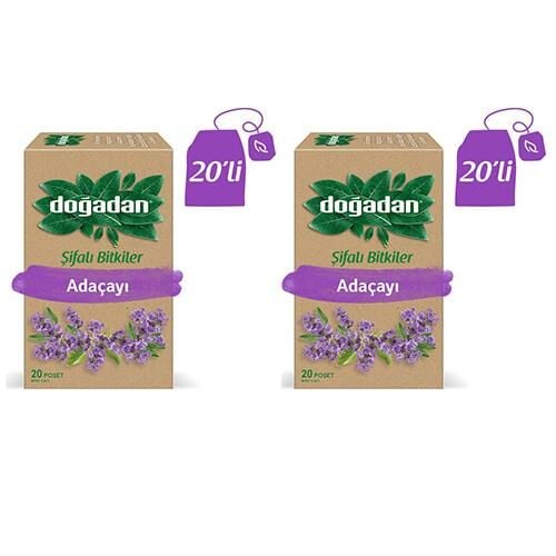 Doğadan Adaçayı 20'li Poşet Bitki Çayı - 2 kutu