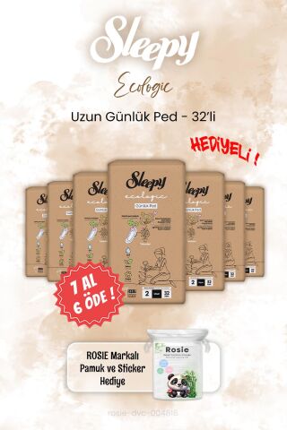 7 AL 6 ÖDE Sleepy Ecologic Günlük Ped Uzun 23'li ve ROSIE
