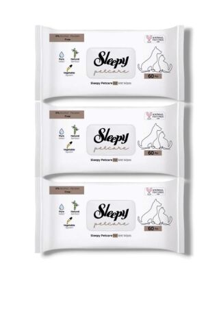 Sleepy Evcil Hayvan Temizleme Mendili 3 Adet 180 Yaprak