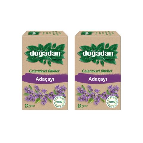 Doğadan Adaçayı Bitki Çayı 20'li x 2 Adet