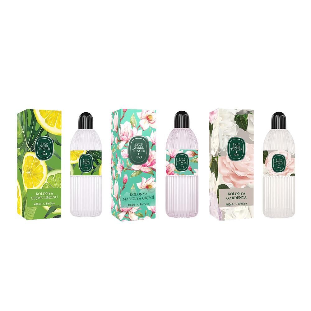 Eyüp Sabri Tuncer Kolonya Çeşme Limonu, Manolya Çiçeği ve Gardenya Pet Şişe 400 ml