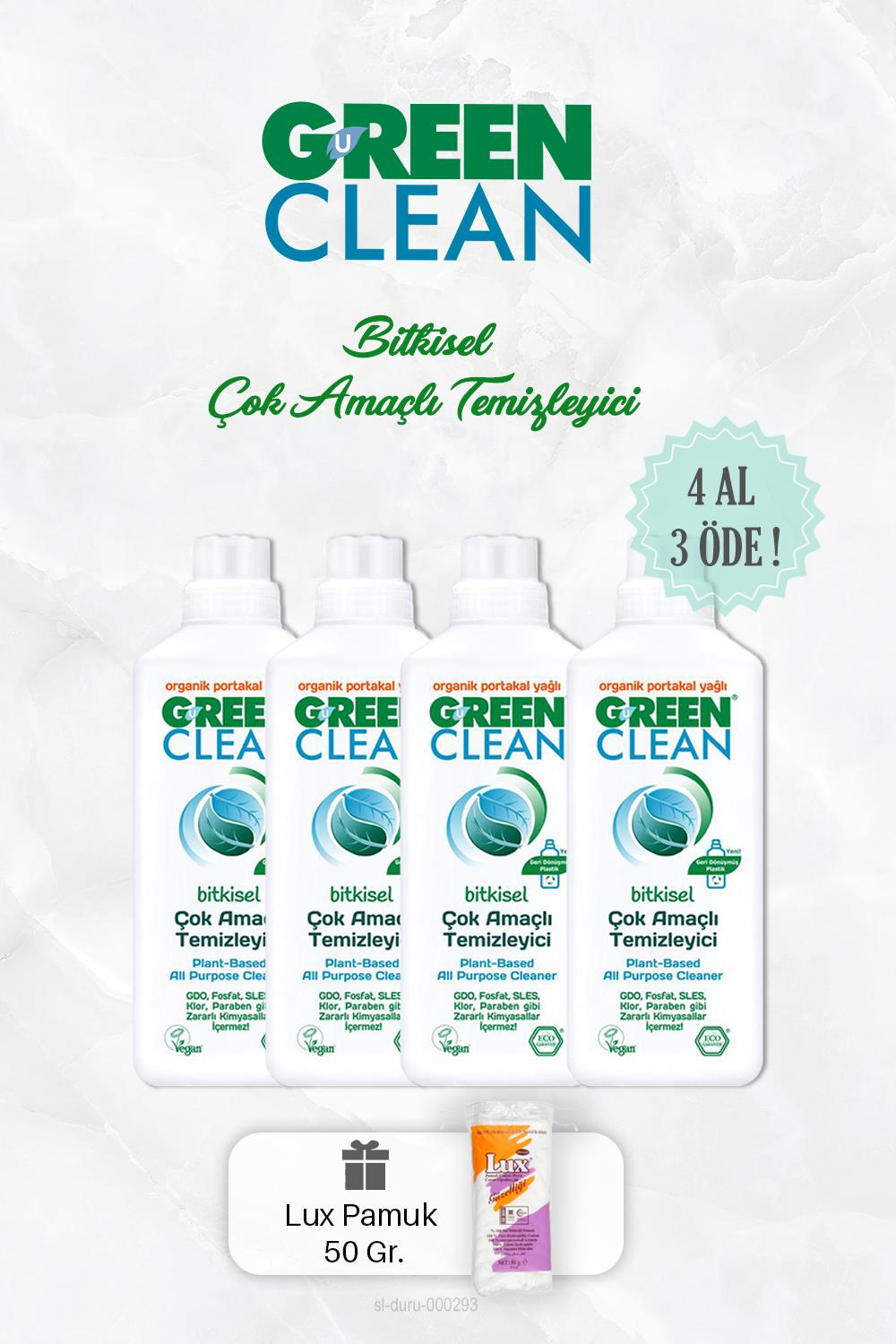 4 AL 3 ÖDE Bitkisel Çok Amaçlı Temizleyici 1000 ml