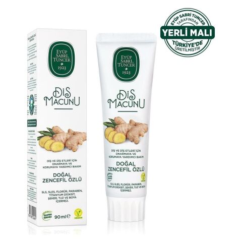 Doğal Zencefil Özlü Diş Macunu 90 ml