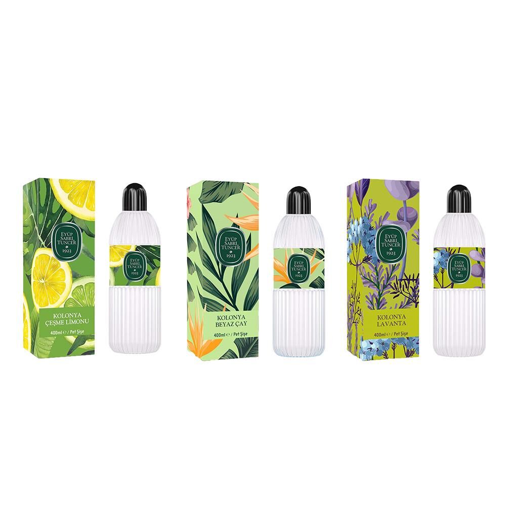 Eyüp Sabri Tuncer Kolonya Çeşme Limonu, Beyaz Çay ve Lavanta Pet Şişe 400 ml