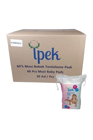 İpek Bebek Temizleme Pamuğu 60x30 Paket