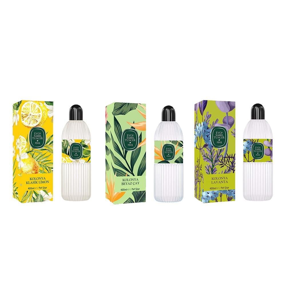 Eyüp Sabri Tuncer Kolonya Klasik Limon, Beyaz Çay ve Lavanta Pet Şişe 400 ml