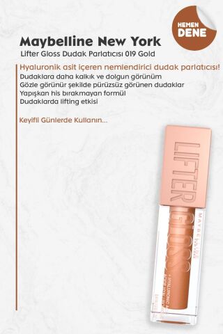 Maybelline New York Lifter Gloss Dudak Parlatıcısı 019 Gold