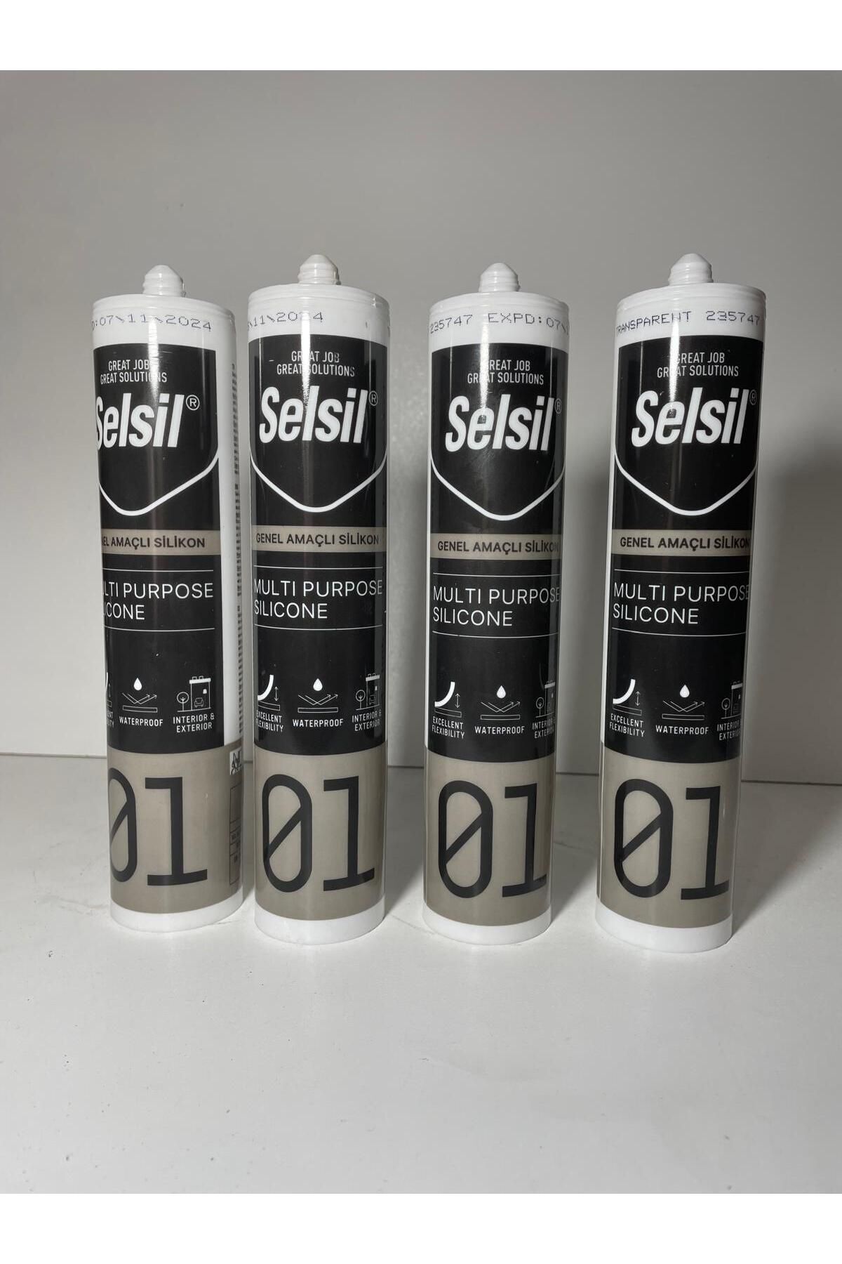 Selsil Şeffaf Silikon 4 Adet