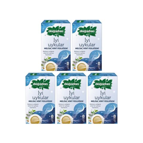 Doğadan İyi Uykular Çayı Melisa ve Hint Fesleğeni 18'li Paket x 5 adet