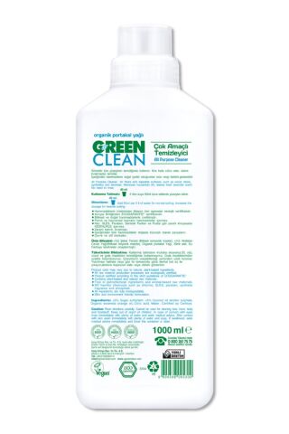 Bitkisel Çok Amaçlı Yüzey Temizleyici Organik Portakal Yağlı 1000 ml