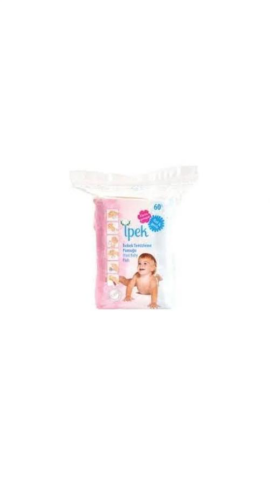 İpek Bebek Temizleme Pamuğu 60 x 30 Paket