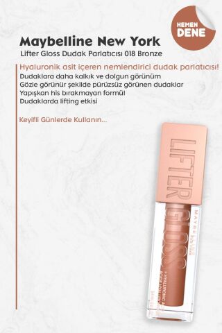Maybelline New York Lifter Gloss Dudak Parlatıcısı 018 Bronze