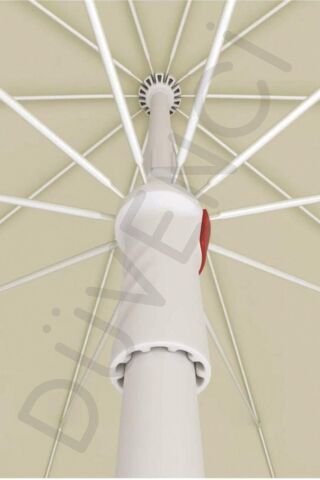 12' li Düvenci Krem Renkli Plaj Şemsiyesi - 10 telli - 2 M - Eğim Verilebilir - Bidonsuz