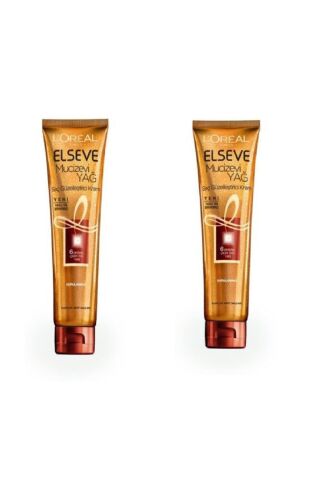 Elseve 2'li Mucizevi Yağ Saç Güzelleştirici Krem 150 Ml-kuru Ve Sert Saçlar X 2 Adet
