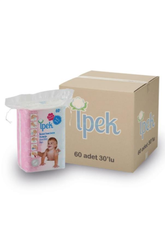 İpek Bebek Temizleme Pamuğu 60'lı 30 paket